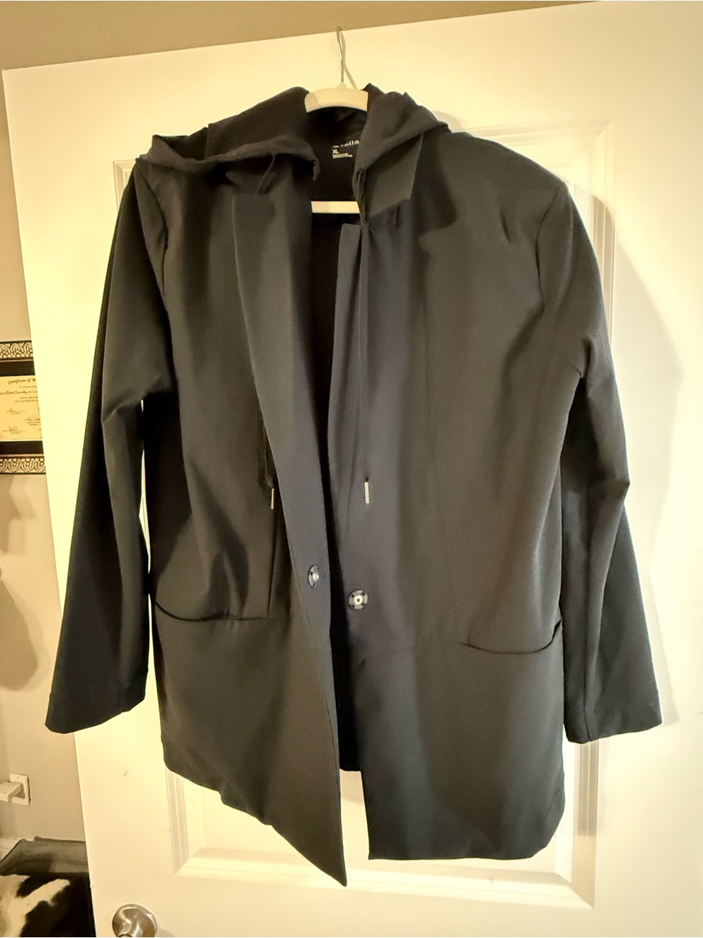 Black Hooded Blazer Jackef